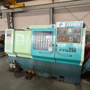 FEELER CNC Slant Bed Lathe – Fanuc OiT | 12-Station Turret | Hydraulic Chuck & Tailstock | Production CNC Turner