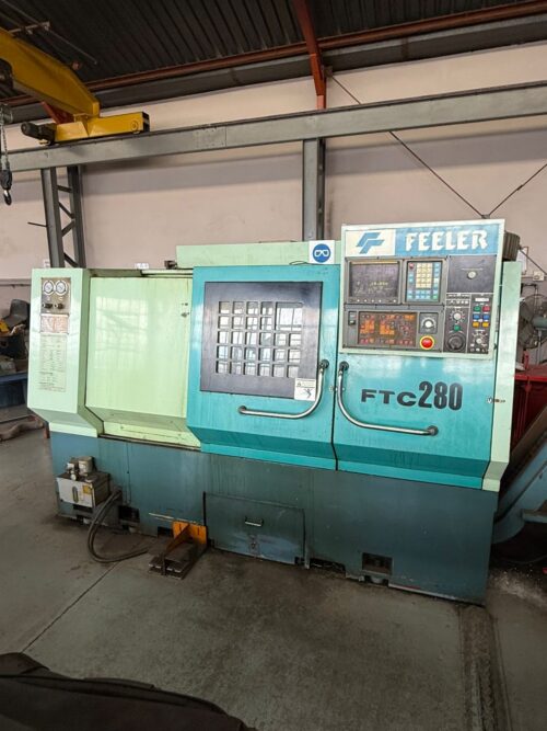 WhatsApp Image 2026-04-14 at 16.52.40 (1) FEELER CNC Slant Bed Lathe – Fanuc OiT | 12-Station Turret | Hydraulic Chuck & Tailstock | Production CNC Turner
