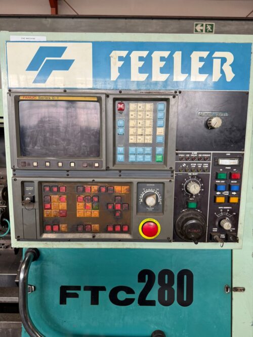 WhatsApp Image 2026-04-14 at 16.52.41 (1) FEELER CNC Slant Bed Lathe – Fanuc OiT | 12-Station Turret | Hydraulic Chuck & Tailstock | Production CNC Turner