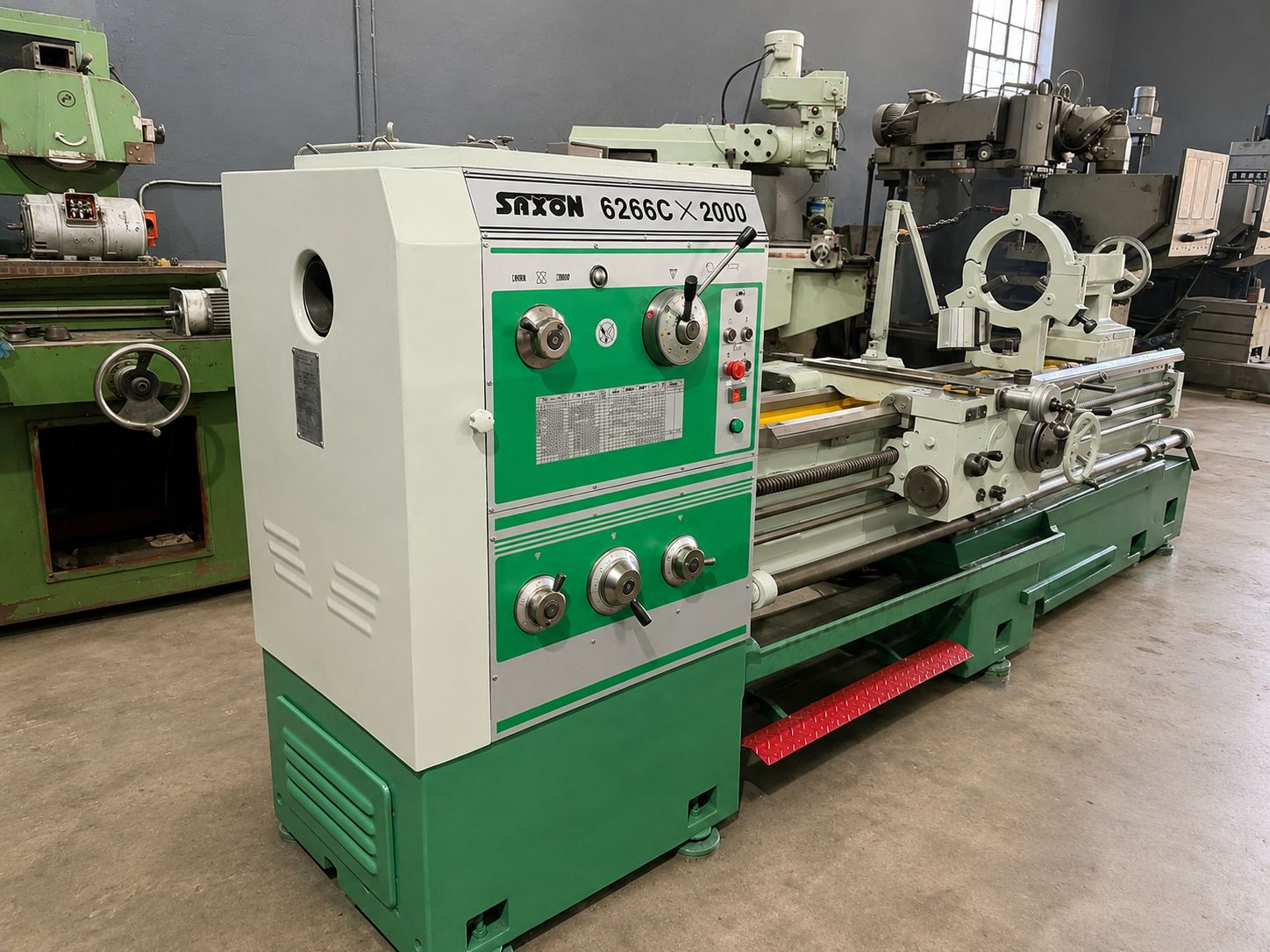 Saxon 6266C Heavy Duty Centre Lathe – 2000mm Between Centres | 660mm Swing | 105mm Bore